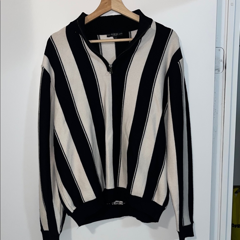 Guess Bold Stripe Cowl Neck Sweater